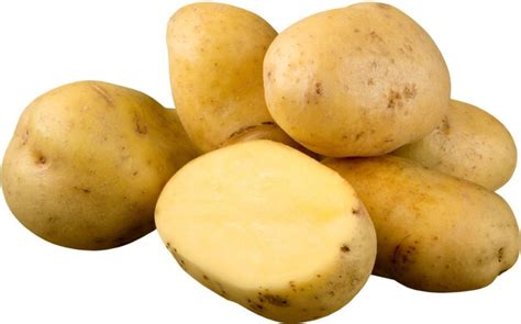 Foto de papas Yukon Gold o papas amarillas, aptas para rellenar