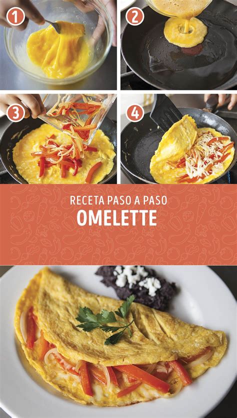 Infografía paso a paso para hacer un omelette con queso