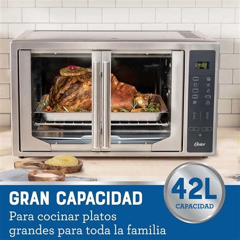 foto de un horno tostador con puerta de cristal