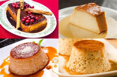 Variedad de postres Nestlé flan, destacando diferentes sabores y texturas