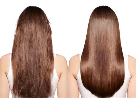 Foto de cabello dañado antes y después de tratamiento con productos naturales
