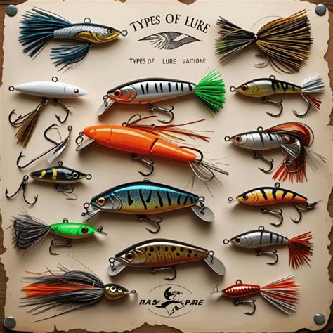 ilustracion de señuelos artificiales como cucharas y tapones para la pesca de salmón