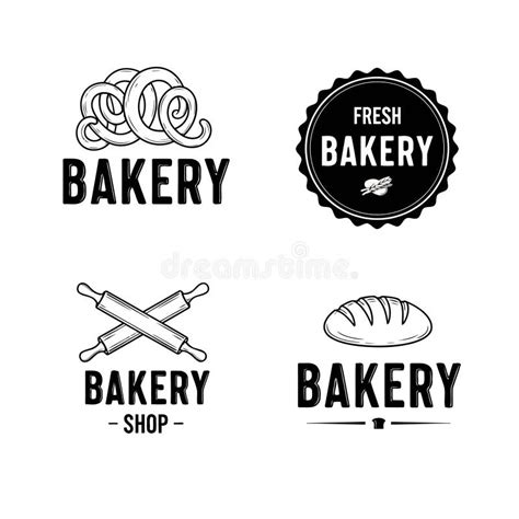 Collage de varios logos de panadería mostrando diferentes estilos: vintage, minimalista, ilustrado.