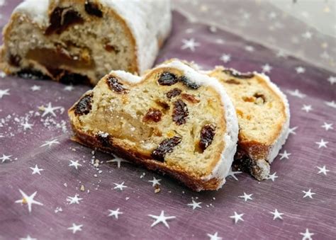 Infografía o ilustración del Stollen alemán con sus ingredientes