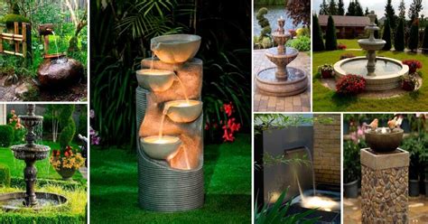 Ejemplos de fuentes de agua para jardín de diferentes estilos