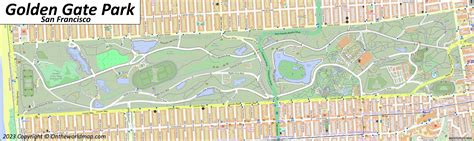 Plano antiguo de San Francisco con el Golden Gate Park resaltado