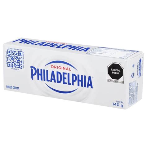 Envase de queso crema Philadelphia en un supermercado