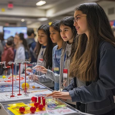 Imagen de los estudiantes presentando sus proyectos en la ExpoFeria.