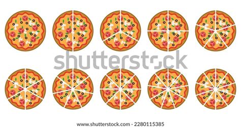 diagrama de una pizza dividida en 9 partes iguales (eneágono)