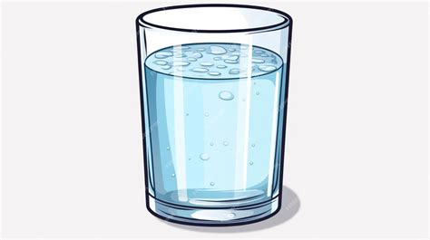 Ilustración de un vaso de agua y una taza de café con iconos de salud