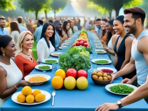 Fotografía de un banquete comunitario sirviendo los alimentos recién desenterrados del Umu, junto al tradicional Po'e.
