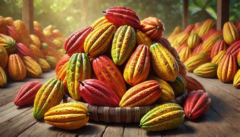 Imagen temática que representa el proceso de cultivo de cacao sustentable y el empoderamiento de agricultores.