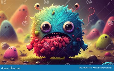 Ilustración de un monstruo divertido y colorido creado con las solapas de 