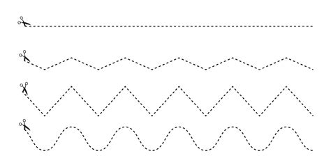 Diagrama de plantilla con líneas punteadas para pliegues y líneas rojas para cortes