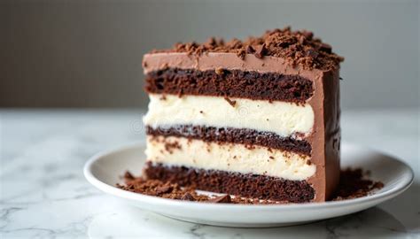 Bizcocho de chocolate negro en capas siendo glaseado con crema de queso