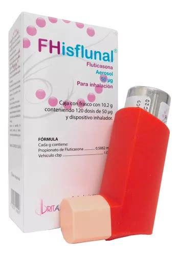 Esquema de un inhalador de fluticasona