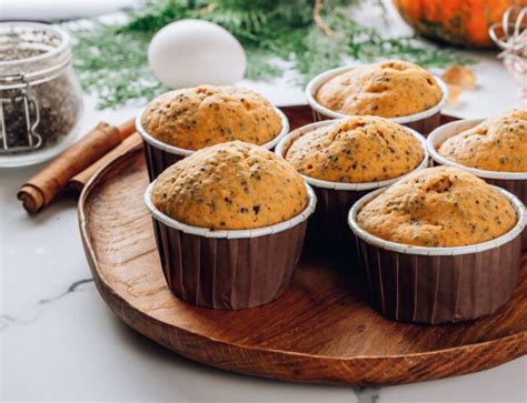 muffins de calabaza y chía