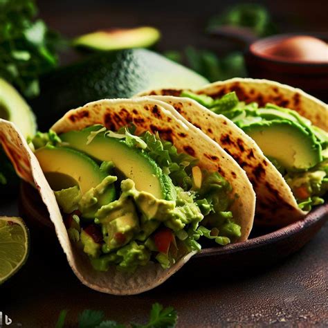 Tacos keto rellenos con carne y aguacate