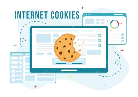 Ilustración conceptual de cookies en un navegador web
