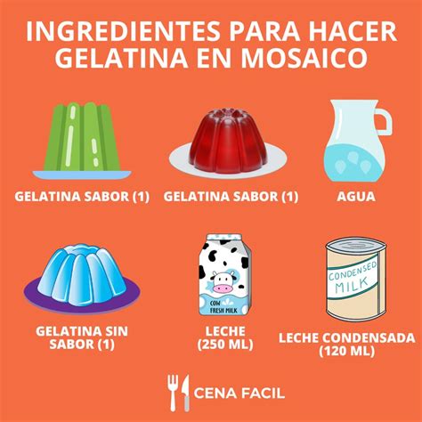 Ingredientes para la gelatina de nata con nubes