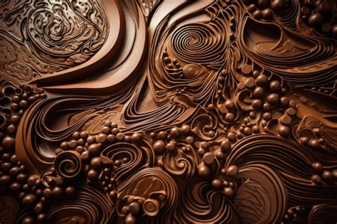 Foto de intrincados diseños de chocolate creados con tecnología 3D