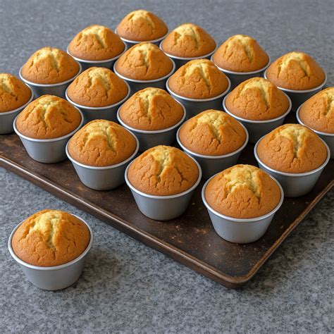 Moldes para cupcakes con capacillos llenos con la masa antes de hornear