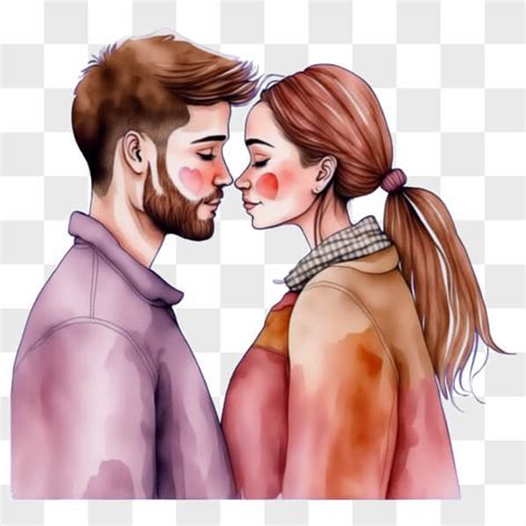 Ilustración de un beso romántico entre Adriana y Mateo en la playa