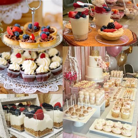 Mesa de postres con pastel de boda integrado y elementos decorativos a diferentes alturas