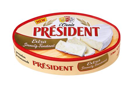 fotografía de queso President en formato barra, mostrando su color y textura