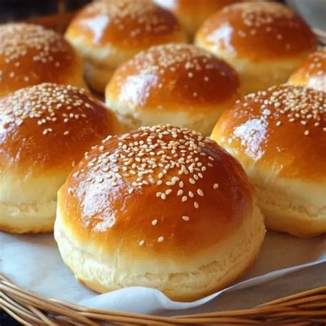 Panes de hamburguesa con una miga consistente y una corteza dorada