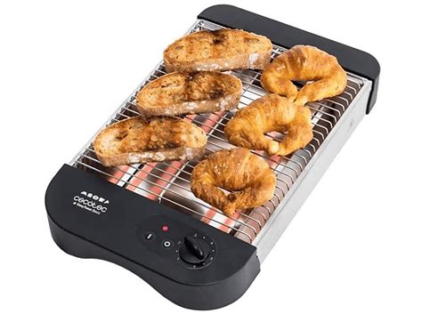 Tostador eléctrico plano horizontal con ranuras
