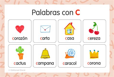 Ilustración de varios postres que empiezan con la letra C, como cheesecake, churros y cupcakes.