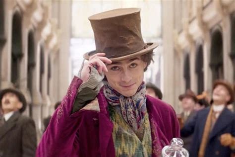 Timothée Chalamet como el joven Willy Wonka en la película de 2023