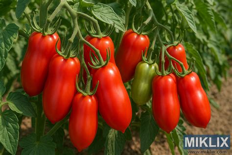 Imagen de tomates San Marzano frescos y maduros