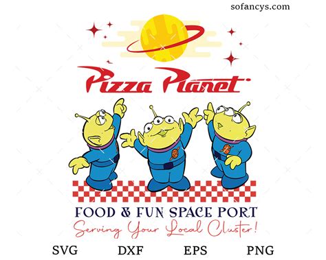 Ilustración del restaurante Pizza Planeta de Toy Story