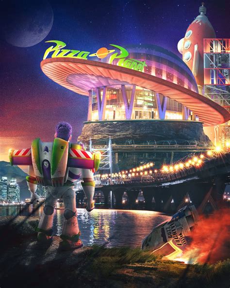 Fotografía del exterior del restaurante Buzz Lightyear Pizza Planet en Disneyland París