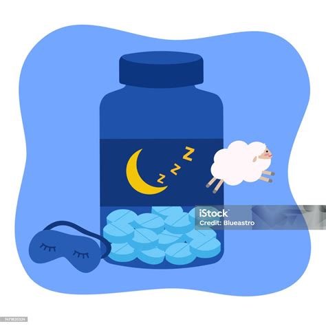Ilustración de diferentes tipos de pastillas para dormir y sus ingredientes