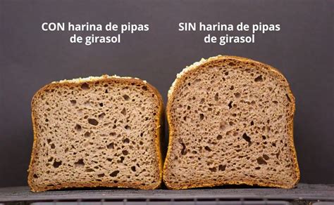Pan sin gluten hecho con harina de pipas de girasol