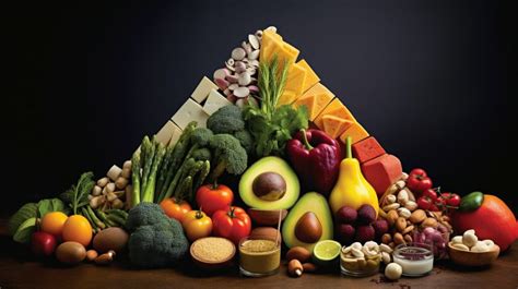 Diagrama de fuentes alimenticias de nutrientes clave para vegetarianos y veganos