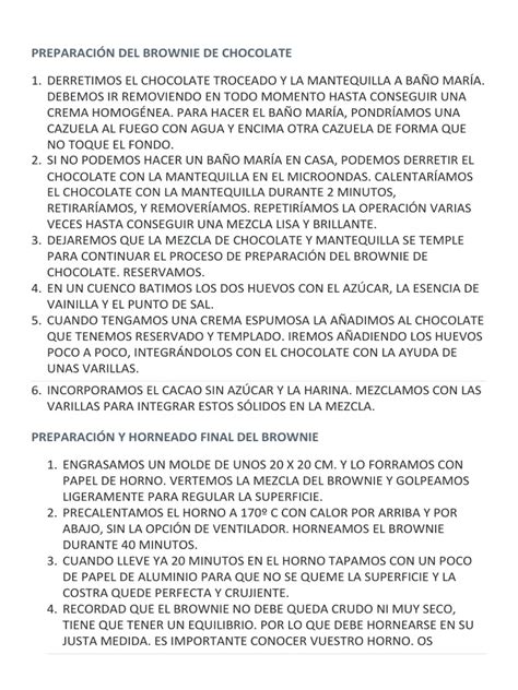 Infografía mostrando los pasos clave de la preparación del brownie de chocolate con frambuesas y nueces.