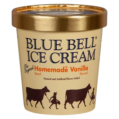 Foto de un bote de helado Blue Bell 