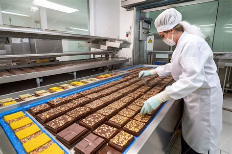 Ilustración que representa la Industria 4.0 en una fábrica de dulces