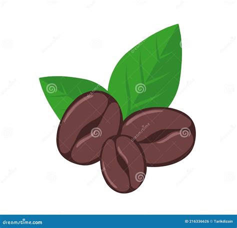 Ilustración de granos de café y hojas de cannabis entrelazados