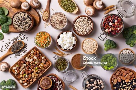 Variedad de alimentos veganos
