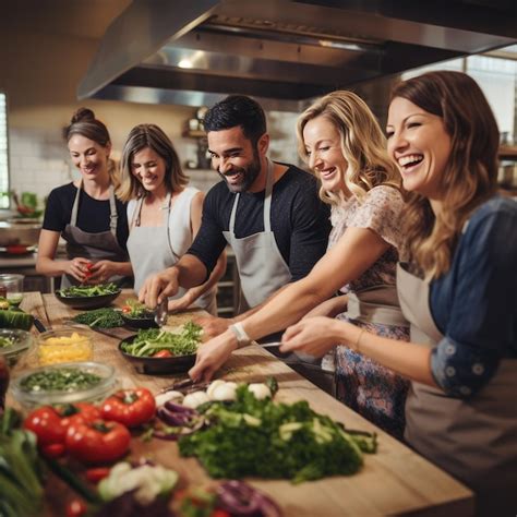 Foto de una familia disfrutando de una comida vegana saludable