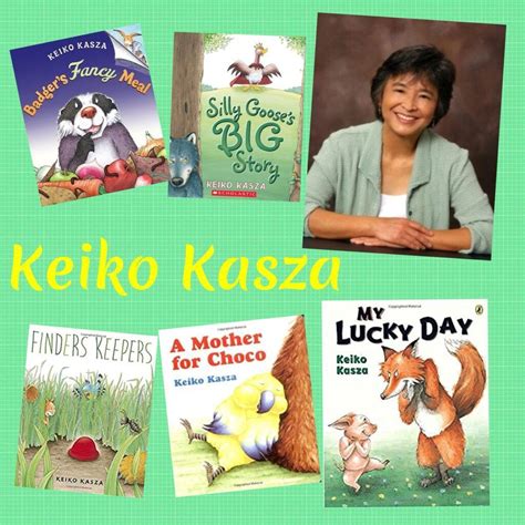 Foto de la autora Keiko Kasza trabajando o con sus hijos