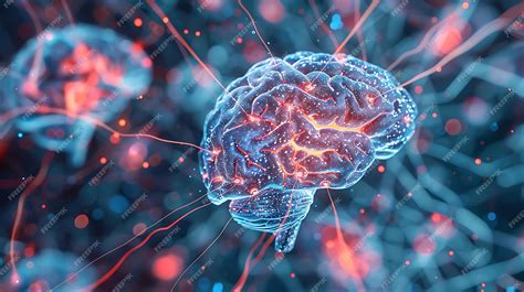Esquema simplificado del cerebro humano destacando las neuronas y la transmisión sináptica (infografía)