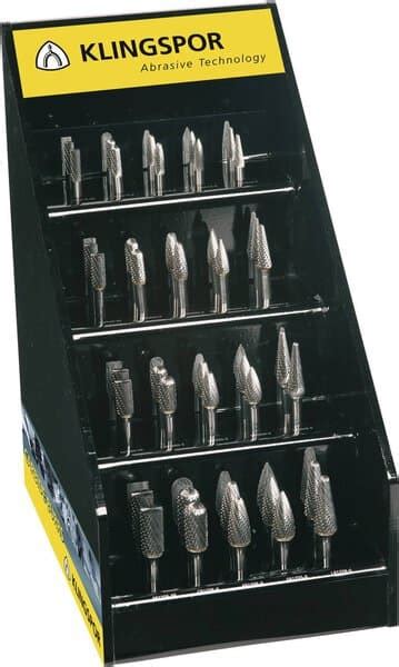 Fotografía de una fresa de metal duro Klingspor HF 100 F con forma semicircular