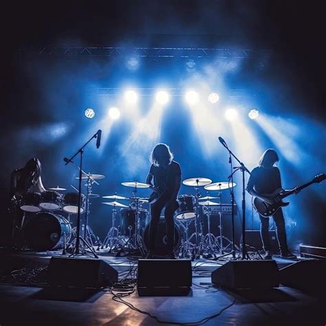 Álvaro Escribano actuando en vivo con su banda, un ambiente de rock con iluminación dinámica