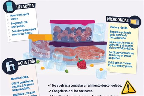 Infografía: Proceso de descongelación de empanadas en refrigerador